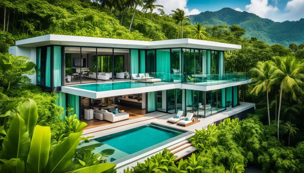 Luxurious pool villa for adventurers
