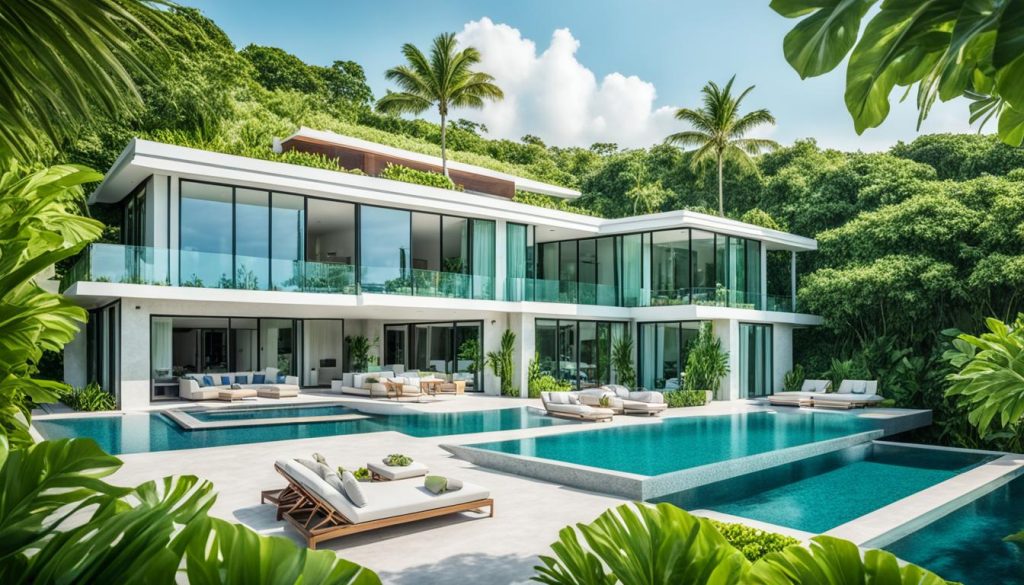 Luxury party villa rental with pool