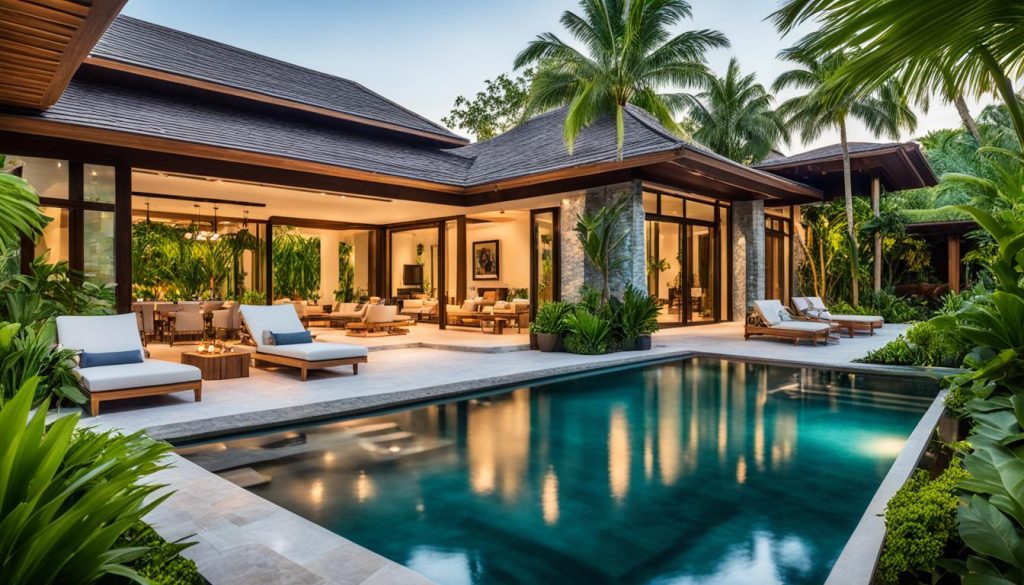luxury pool villa